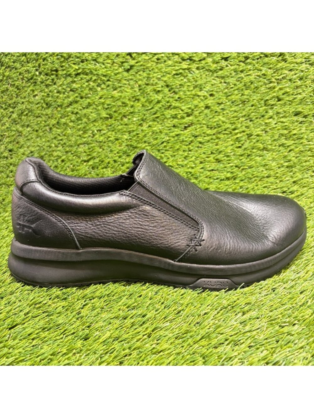 Kuru Kivi 2 Mens Size 13 Triple Black Classic Walking Leather Slip-On Shoes